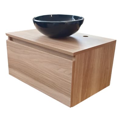 Gabinete Flotante Mueble Baño Ovalín Negro Minimalista Cantidad De Agujeros Para Llave Un Agujero Mueble Marrón Claro - $2,764.00 en Mercado Libre | PrecioMX