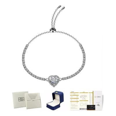 Pulsera Swarevskl Moissanita Plata 925 Ajustable Mujer Resplandor Diamante Plateado - $226.30 en Mercado Libre | PrecioMX