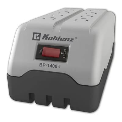 Regulador De Voltaje Koblenz Bp-1400-i 1400va Hasta 800w 8 Contactos Para Computadoras, Televisores, Consolas Gris