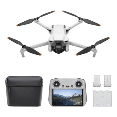 DJI Mini 3, Combo vuela más, cámara 4K gris 2.4GHz, 3 baterías, grabación vertical y funciones inteligentes