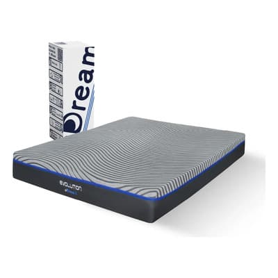 Colchón Matrimonial Udream Memory Foam Gel En Caja Evolution Color Gris