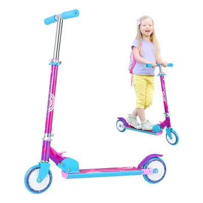 Novangua S-54 Scooter Para Niños 2 Llantas Plegables Ligero Y Con Manubrio De Altura Adjustable 50 Kg Para Niños De 3 A 10 Años Freno Trasero Llantas De 120 Mm En Pvc Rosa Chicle - $678.99 en Mercado Libre | PrecioMX