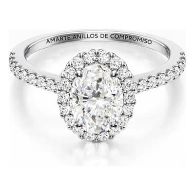 Anillo Compromiso Oro 14k Diamante Oval Igi 1.0 Ct Vvs E Ovalado Con Corona Y Laterales De Diamantes Blanco 9 Ovalado Con Corona Laterales De Diamantes Blanco - $33,000.00 en Mercado Libre | PrecioMX