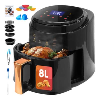 Freidora De Aire Welikera 8l Negra Control Táctil 15 Accesorios 60-220°c Negro - $1,249.30 en Mercado Libre | PrecioMX