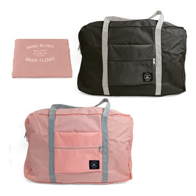 2 Bolsas De Viaje Plegables Tipo Maleta Compactas Set De 2 Bolsa De Viaje Plegable Ligera Bolsa Maleta Bolsas Para Viaje De Poliéster Reutilizables Con Asa Negro Y Rosa - $89.56 en Mercado Libre | PrecioMX