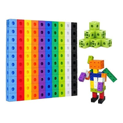 Eonspark 100 Cubos Montessori Educativos Juguete Stem Para Niños, Aprendizaje De Matemáticas, Bloques Didácticos Para Escuela Y Juego Color Mezclado - $148.00 en Mercado Libre | PrecioMX