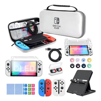Kit Accesorios 30 En 1 Para Nintendo Switch OLED Estuche Protector