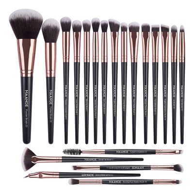 20 Piezas Brochas De Maquillaje Profesional Brochas Maquillaje Maange Set Brochas Brochas Kabuki Kit De Maquillaje Para Ojos, Cara, Labios, Nariz Negro/oro - $199.42 en Mercado Libre | PrecioMX
