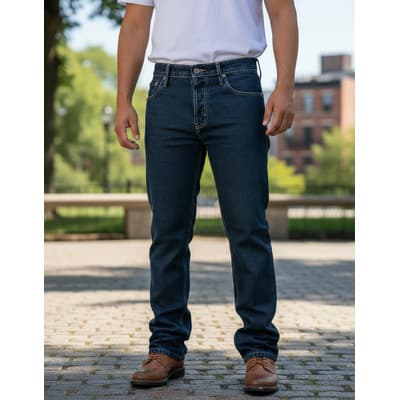 Pantalon Para Levi's Hombre Recto 505 Mezclilla Verde Oscuro