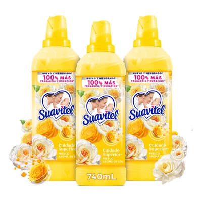 Pack X3 Suavizante De Ropa Cuidado Superior Aroma De Sol 740 Ml Suavitel - $92.00 en Mercado Libre | PrecioMX
