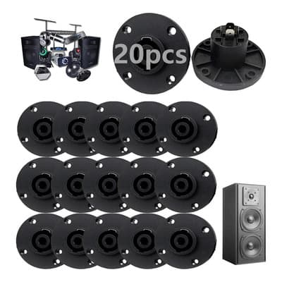 20 Pcs Conector Jack Neutrik Speakon Hembra Tipo 4h Redondo