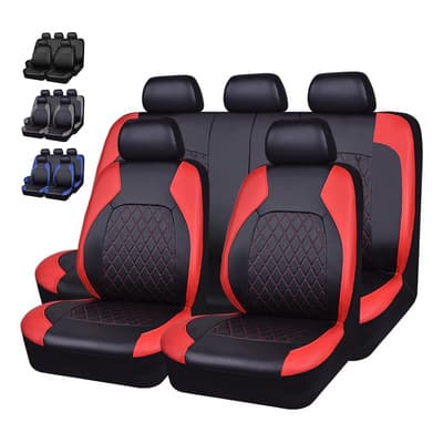 Fundas Asientos Vehículo Cuero Universales Accesorios  9 Pzs