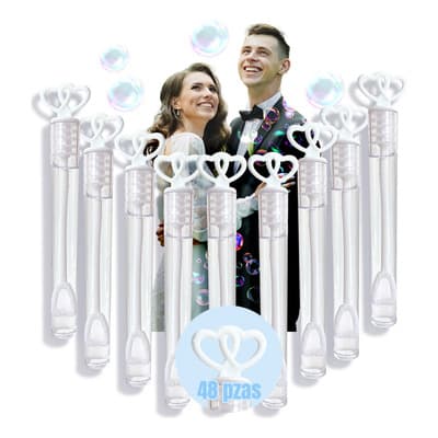 48 Burbujas Gel Tapa Corazón Fiesta Boda Recuerdo Bautizo Color Blanco - $215.00 en Mercado Libre | PrecioMX