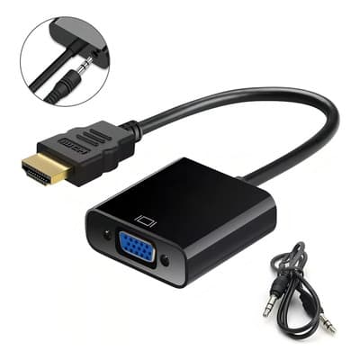 Adaptador Hdmi A Vga Conversor Hdmi A Vga Conversor Hd 1080p Entrada Hdmi Macho A Salida Vga Hembra+ Cable De Audio De 3,5 Mm Negro Jeeyee,no Es Compatible La Entrada Vga Con La Salida Hdmi - $84.15 en Mercado Libre | PrecioMX