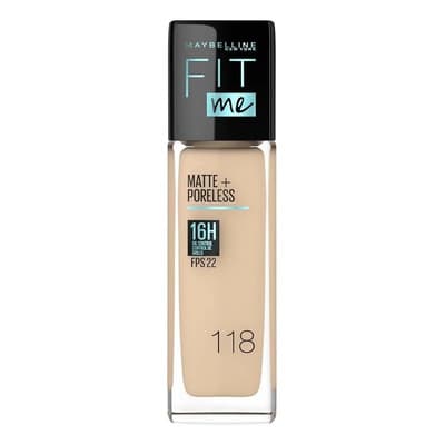 Base Maquillaje Líquida Fit Me Matte Control Brillo 16h 30ml Maybelline 118 Light Beige - $289.00 en Mercado Libre | PrecioMX