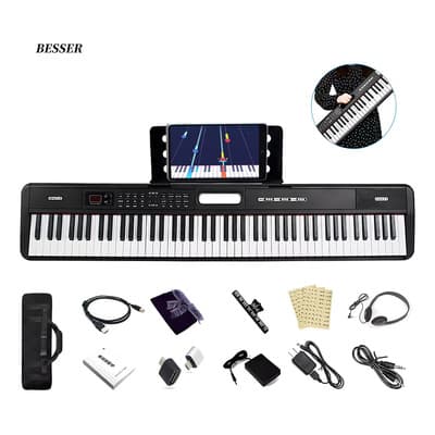 Besser Teclado Electrónico Bluetooth Midi De 88 Teclas 700 Ritmos Y 900 Tonos Negro - $1,956.90 en Mercado Libre | PrecioMX