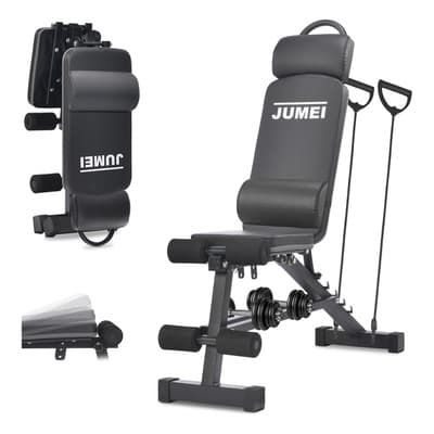 Banco Para Ejercicio Jumei Plegable Gym Fitness Musculacion 13 En 1 Multiposiciones Con 6 Posiciones De Inclinación Hasta 200kg Máximo Negro Altura Recomendada: 1.50 - 1.90 Metros - $1,289.00 en Mercado Libre | PrecioMX