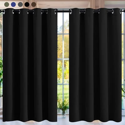 Cortina Cuory Blackout 2 Paneles Aislada Premium 132 X 213 Color Negro - $219.00 en Mercado Libre | PrecioMX