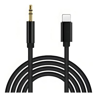 Cable Auxiliar De Audio Para iPhone Lightning A Jack 3.5mm Color Negro Liso - $96.00 en Mercado Libre | PrecioMX