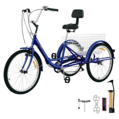Vevor Triciclo Adultos 7 Velocidades Bicicleta 26 PuLG Cesta - $6,744.05 en Mercado Libre | PrecioMX