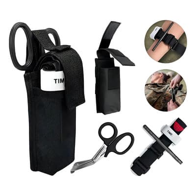Kit Torniquete Táctico Para Emergencias Y Primeros Auxilios - Incluye Tijera De Botón Y Varilla De Metal Para Control De Sangrado - Ideal Para Supervivencia, Camping, Botiquín De Seguridad Negro - $146.02 en Mercado Libre | PrecioMX