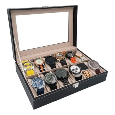 Estuche Alhajero Organizador De Relojes Y Joyas 12 Espacios - $238.00 en Mercado Libre | PrecioMX