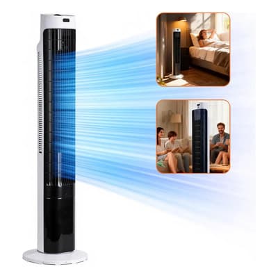 Ventilador De Torre Cm-top 40 Oscilante 3 Velocidades 45w Silencioso Y Potente Bajo Consumo Eficiente Ideal Para Hogar Y Oficina