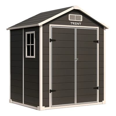 Cobertizo Armario Plastico Trent 221x185x152 Caseta Galpon Deposito Mueble Exterior Jardin Gris - $6,720.00 en Mercado Libre | PrecioMX