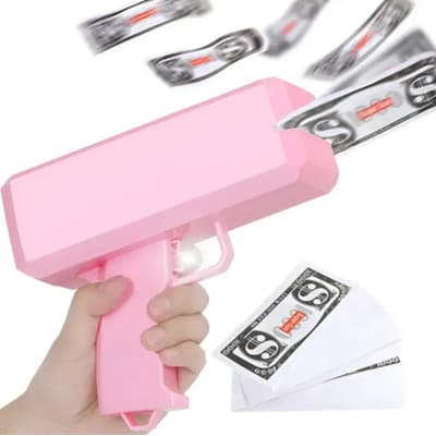 Pistola Lanza Billetes Cash Super Gun Fiesta Money Rain Coral Claro - $116.43 en Mercado Libre | PrecioMX
