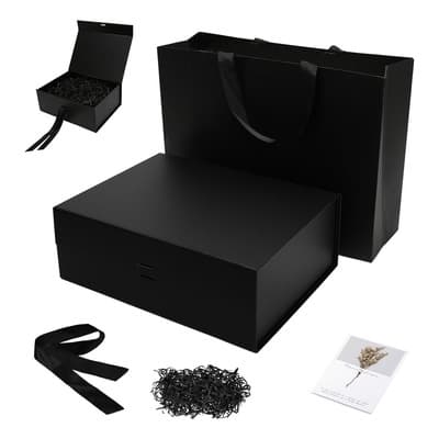 Caja De Regalo Magnética Plegable 5 En 1 - 34 X 25 X 12,5 Cm Ideal Para Cosméticos, Joyas, Ropa Y Mucho Más. ¡la Elección Perfecta Para Cumpleaños, Navidad Y Bodas! Negro - $224.25 en Mercado Libre | PrecioMX