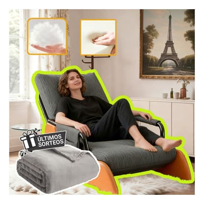 3-en-1 Sillones Mecedoras Modernos Ergonómicas, Silla Con Reposapiés Retráctil Ajustable Y Respaldo Silla Mecedora Tapizada De Peluche Sillones Mecedores Sala De Estar Recámara Gris Oscuro
