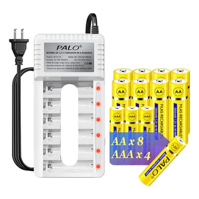 Cargador Palo Y Pilas Recargable 1.2v 8aa+4aaa Batería - $297.68 en Mercado Libre | PrecioMX
