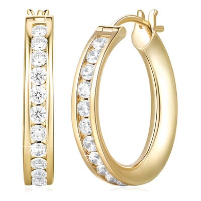 Aretes Oro 14k Cz 20mm Gruesa Joyeria Fina Mujer Huggie Argolla Hipoalergénico Aretes Arracadas Arete Regalo Dama Niña - $989.00 en Mercado Libre | PrecioMX