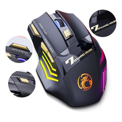 Mouse Inalambrico Mouse Bluetooth Mouse Gamer Pilas Recargables Wireless Mouse Ergonomico Con Receptores Bluetooth 2.4g 800/1200/2400 /3200 Dpi Color Negro - $199.66 en Mercado Libre | PrecioMX