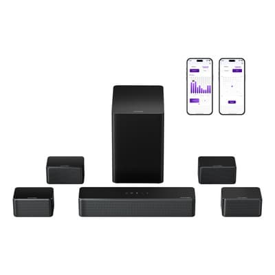 Barra De Sonido Envolvente Virtual Ultimea Poseidon D70 7.1 Negro