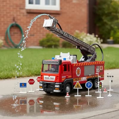 Camión De Bomberos Infantil De Aleación Con Luces Y Música Rojo - $265.87 en Mercado Libre | PrecioMX