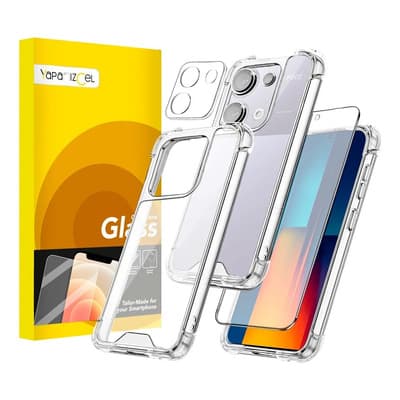 Funda Para Xiaomi Poco M6 Pro 4g Case Uso Rudo + Mica Cristal Tempaldo 9h + Protector De Cámara Cristal Templado Transparente Liso - $94.79 en Mercado Libre | PrecioMX