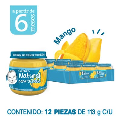 Papilla Gerber Etapa 2 Mango Pack De 12 Frascos De 113 G C/u - $186.00 en Mercado Libre | PrecioMX