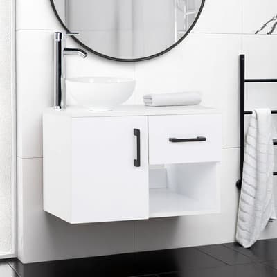 Mueble Kit Para Baño Gabinete Organizador Con Monomando Lavabo Color Blanco Kingshouse - $3,149.00 en Mercado Libre | PrecioMX