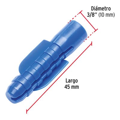 Taquete Plastico 3/8' Azul 50 Pzs Fiero 44201 - $62.40 en Mercado Libre | PrecioMX