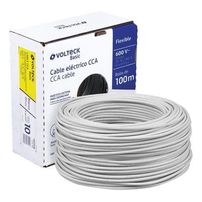 Cable Eléctrico Cal 10 Alucobre, Rollo Con 100m, Blanco Volteck Cca-10b - $565.00 en Mercado Libre | PrecioMX
