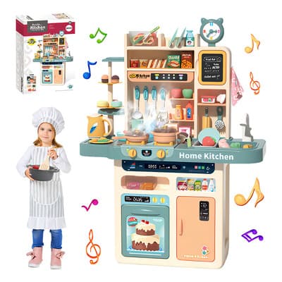 Cocina De Juguete Niños, 87 Piezas Cocina Niños Y Niñas Luz Y Sonido, Little Kitchen Aerosoles Realistas Fácil Montar... Beige - $1,494.74 en Mercado Libre | PrecioMX