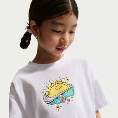 Nike Sportswear Playera Blanca Para Niña Talla Grande