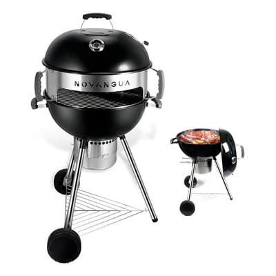 Sangkee Novangua K10175 Asador De Carbón Y Ahumador Tipo 2 En 1.54cm De Diámetro Horno Para Pizza Con Termómetro Ventila De Aire Y Control De Temperatura Para Pizza Y Asados Con Llantitas Negro - $3,677.45 en Mercado Libre | PrecioMX