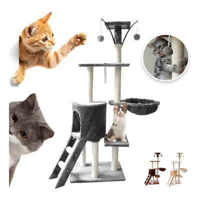 Torre Rascador Árbol Para Gatos Color Gris - $799.00 en Mercado Libre | PrecioMX