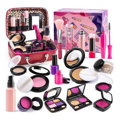 21pzs Kit De Maquillaje De Juguete Niñas Salon Tocador Estuche Set Para Niñasno Pinta Set Maquillaje No Tóxico Para Niñas - $365.67 en Mercado Libre | PrecioMX