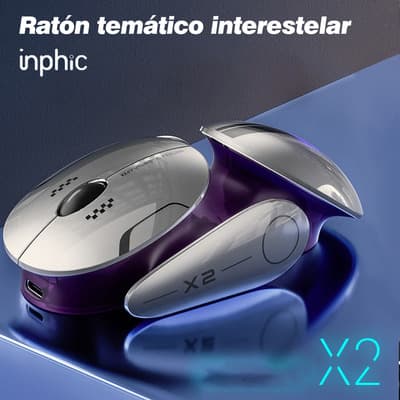 Inphic Mouse Gamer Inalámbrico Bluetooth Rgb Recargable 12800 Dpi Ergonómico Pc