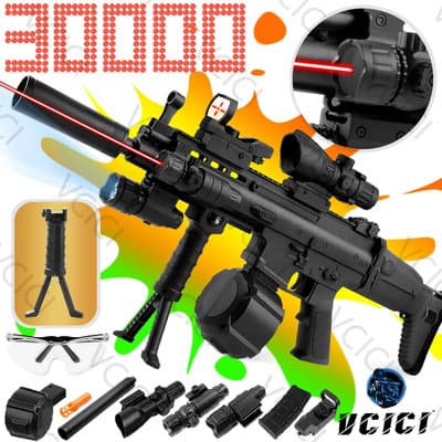 Vcici® Pistola De Hidrogel Scar Lanzador Gel Automática Con Láser Negro Blaster De Eléctrica Pistolas De Juguete Incluye Un Soporte Extensible Anos Plasticos Luz Regalo De Navidad - $661.75 en Mercado Libre | PrecioMX