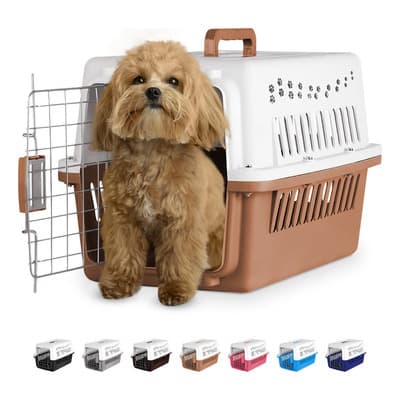 Jaula Transportadora Portátil Perro Gato Mascota Blick Color Marrón Claro - $241.53 en Mercado Libre | PrecioMX