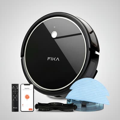 Robot Aspiradora Trapeadora Barredora Inteligente Fika Think Con Autocarga Giroscópica Wifi App Color Negro - $1,871.13 en Mercado Libre | PrecioMX